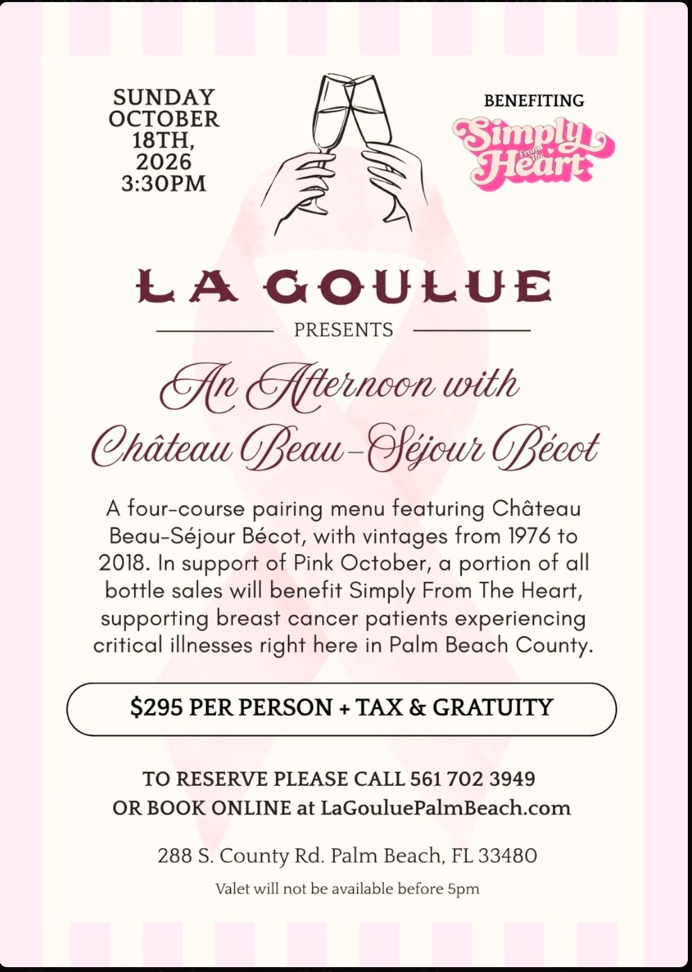 An Afternoon with Château Beau-Séjour Bécot at La Goulue